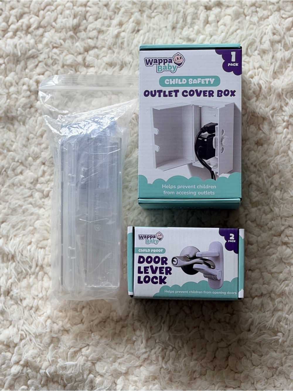 Wappa Baby Proofing Safety Bundle Door Lever Locks Outlet Covers Child Pet⁠ NWT